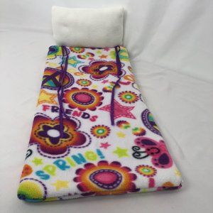Sleeping Bag and Plush Pillow Flower Love Print for 18" doll like American Girl